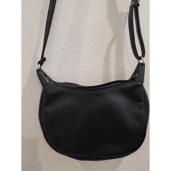 VTG Marc Chantel Leather PatchworkPiece Crossbody Purse Black GrayBrownBurgundy - Picture 7 of 9